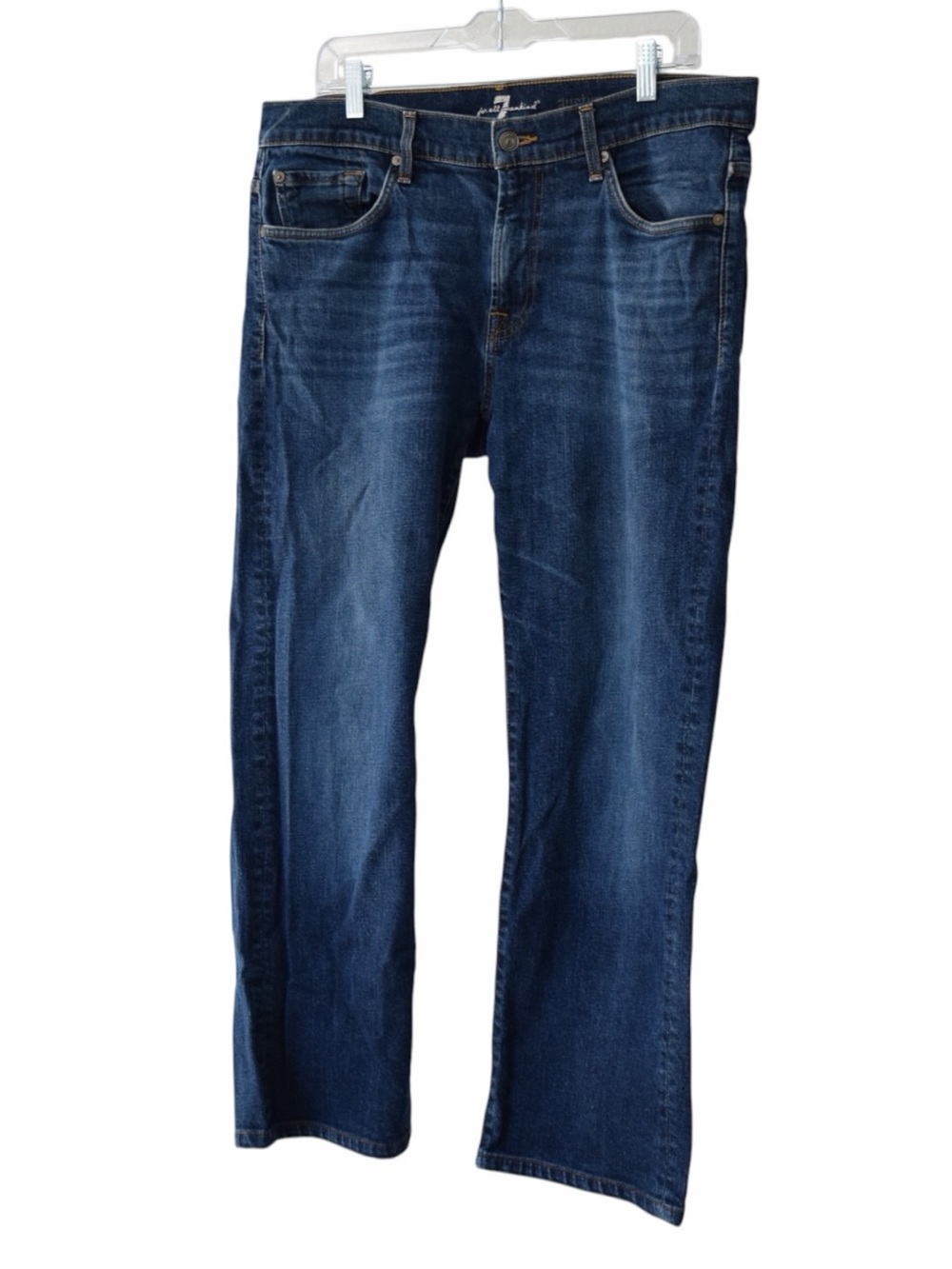 7 For All Mankind 38 Men's Austyn Dark Blue Relaxed Straight Jeans